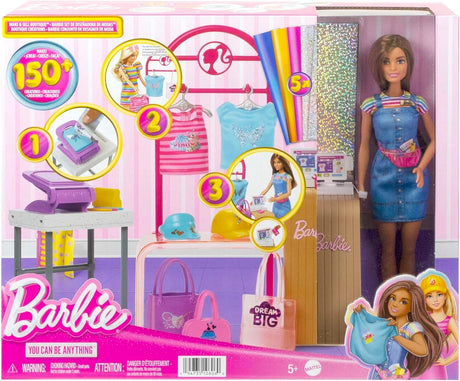 Barbie Make & Sell Boutique Playset with Doll & Accessories