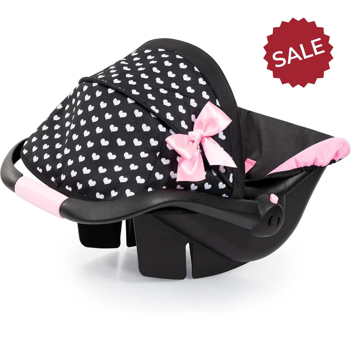 Bayer Deluxe Doll Car Seat with Bow Canopy