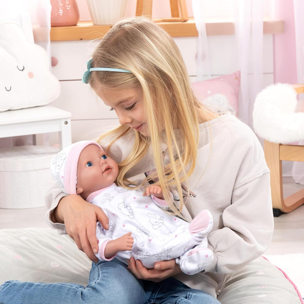 Bayer Reborn Baby Doll 38cm - Elephant Onesie