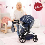 Bayer Xeo Combi Doll's Pram with Bag - Navy/Grey