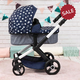 Bayer Xeo Combi Doll's Pram with Bag - Navy/Grey