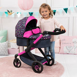 Bayer Xeo Combi Doll's Pram with Bag - Pink/Navy