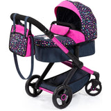 Bayer Xeo Combi Doll's Pram with Bag - Pink/Navy
