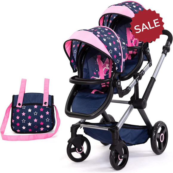 Bayer Xeo Twin Doll Pram with Bag