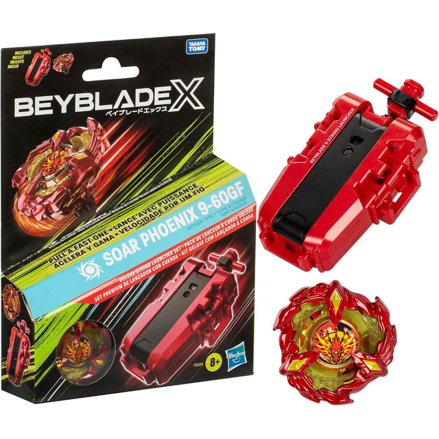 Beyblade X Soar Phoenix 9-60GF Deluxe String Launcher Set
