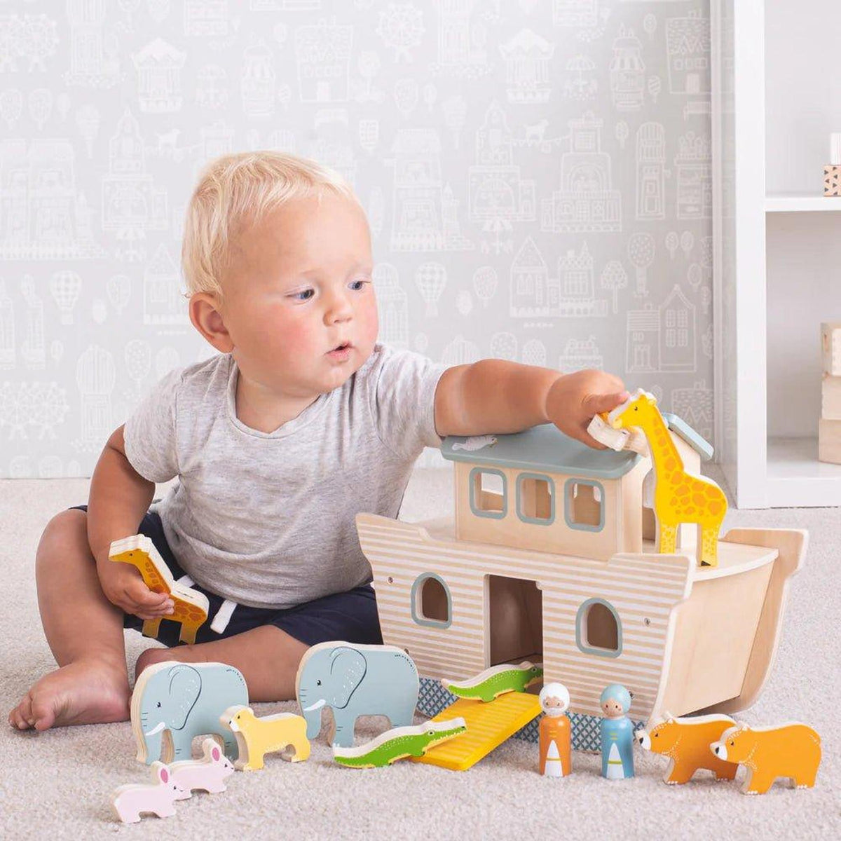 Bigjigs Noah's Ark Wooden Playset FSC 100%