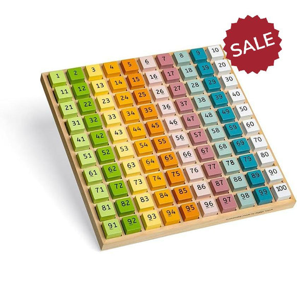 Bigjigs Pastel Colours Wooden Number Tray