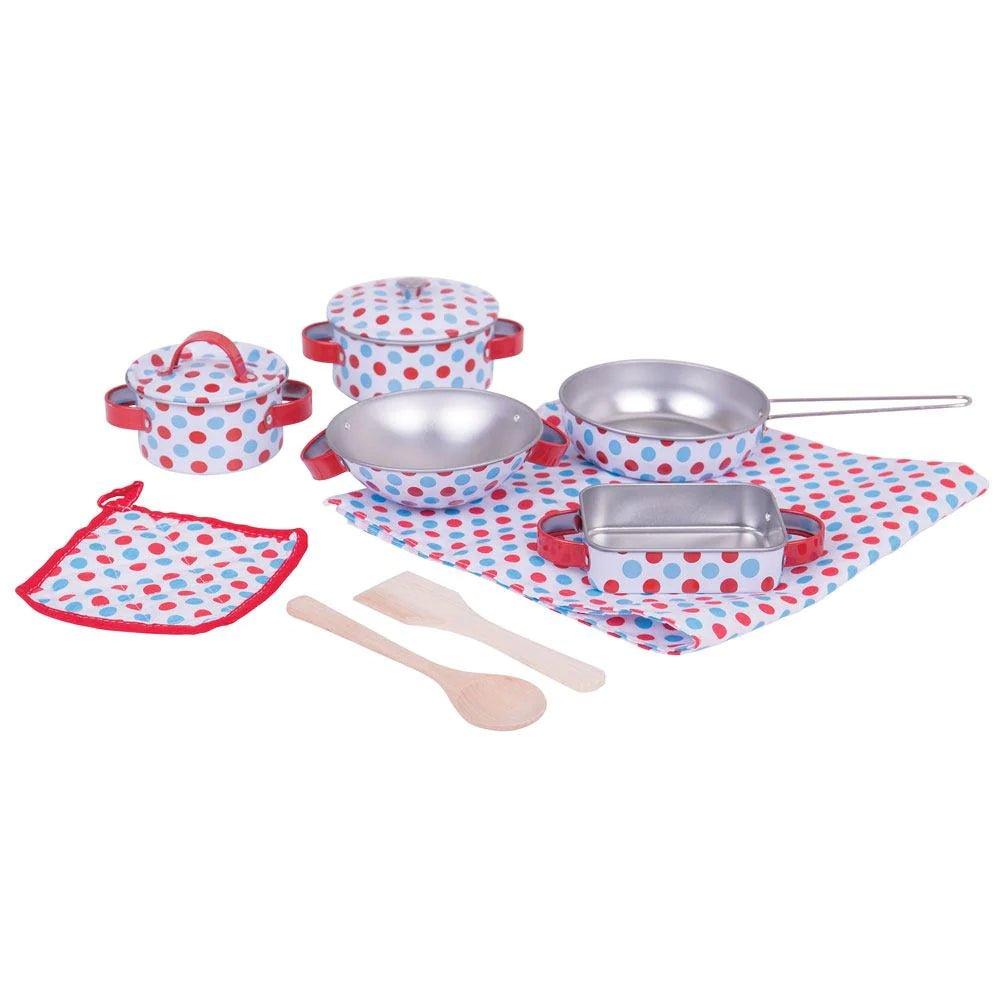 Bigjigs Spotted Kitchenware set