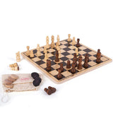 Bigjigs Wooden Draughts and Chess Set