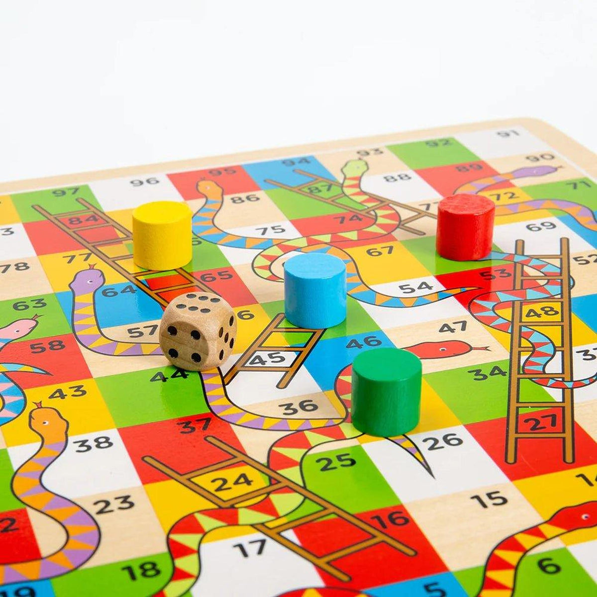 Bigjigs Wooden Traditional Snakes & Ladders