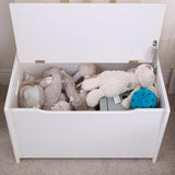 Wooden White Toy Chest