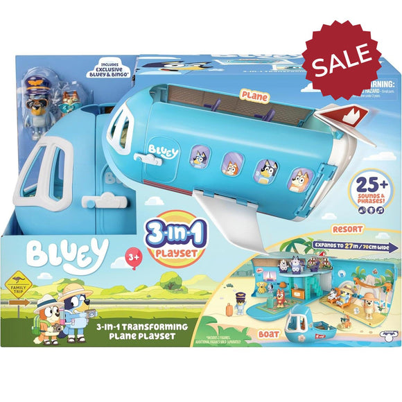 Bluey 3-in-1 Transforming Plane Playset