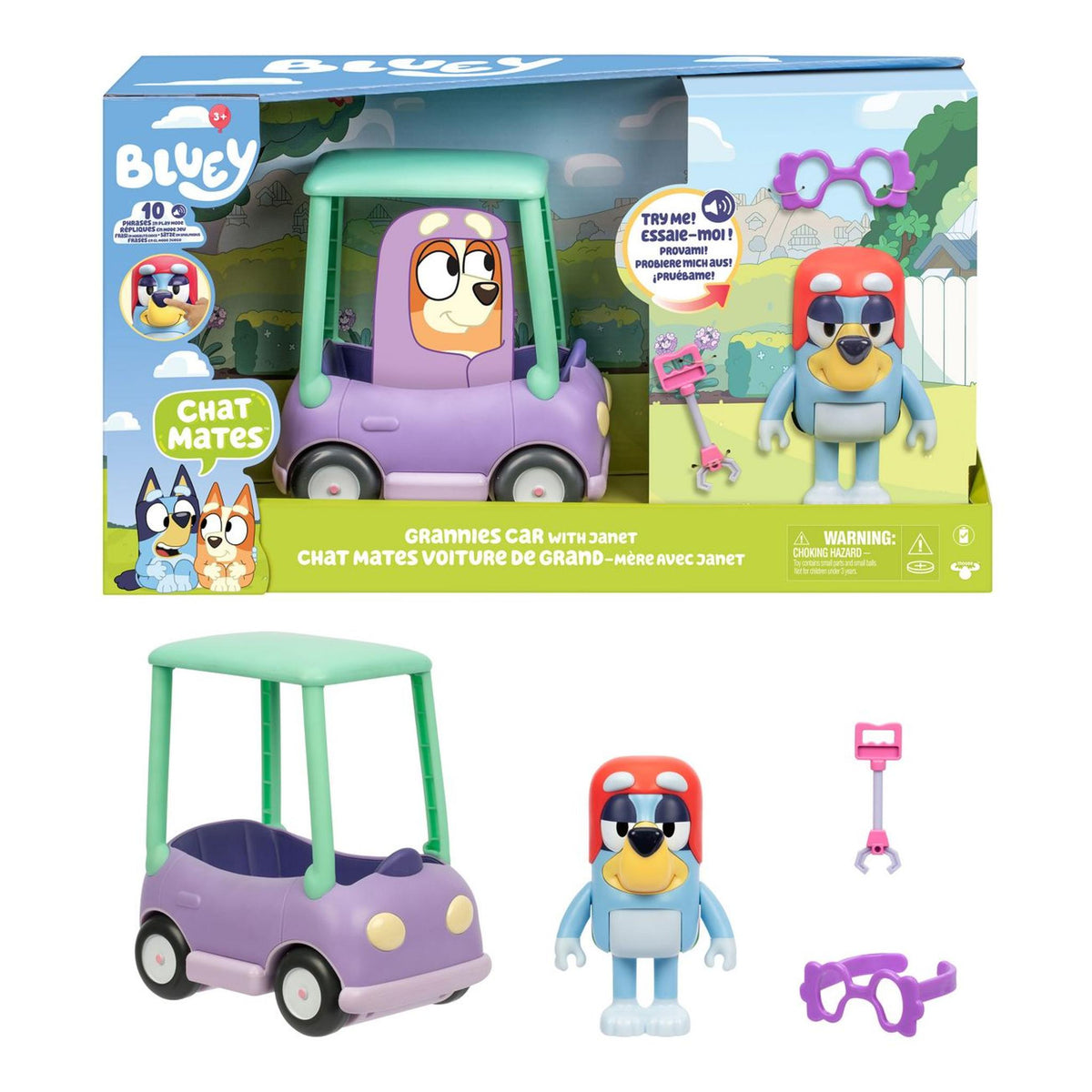 Bluey Chat Mates - Grannies Car with Janet