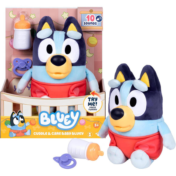 Bluey - Cuddle & Care Baby Bluey Interactive Plush