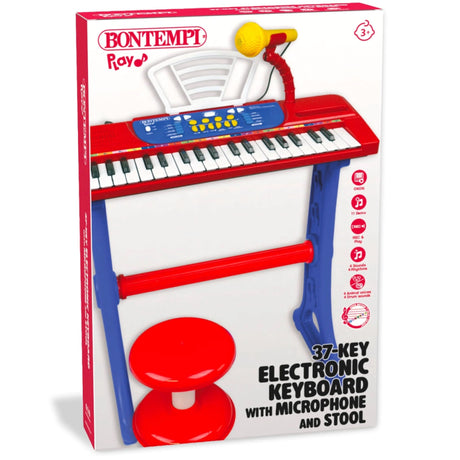 Bontempi 37-key electronic keyboard with stool and microphone