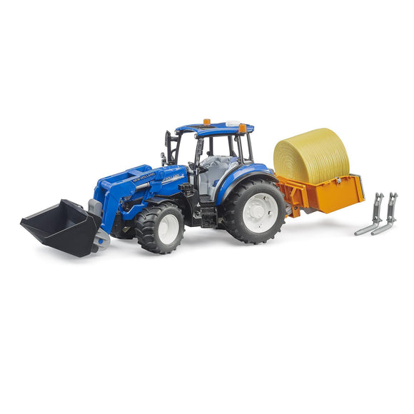 Bruder 2187 New Holland T5.120 with Front loader & Transport Box