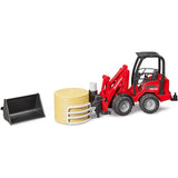 Bruder 2192 Schaffer Compact Loader with Bale Gripper & Bale