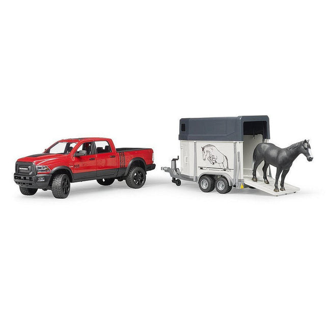 Bruder 2501 Ram 2500 Power Wagon with Horse Trailer and Horse