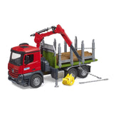 Bruder MB Arocs Timber truck with loading crane, grab and 3 trunks