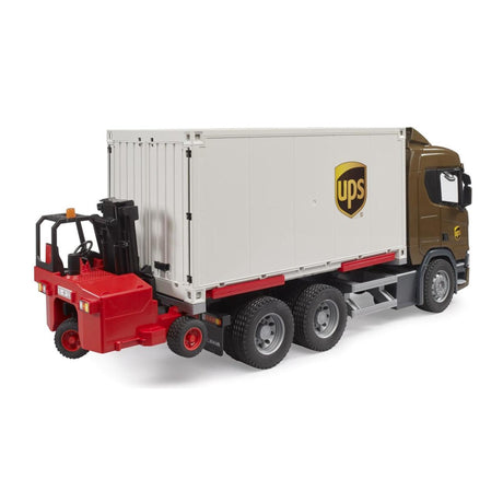 Bruder Scania Super 560R UPS Logistics truck with forklift