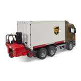 Bruder Scania Super 560R UPS Logistics truck with forklift
