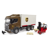 Bruder Scania Super 560R UPS Logistics truck with forklift