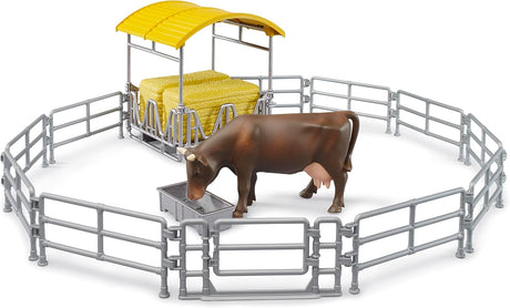 Bruder bWorld 62612 Hay Rack with Fences, Trough & Cow