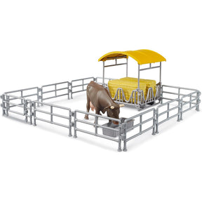 Bruder bWorld 62612 Hay Rack with Fences, Trough & Cow