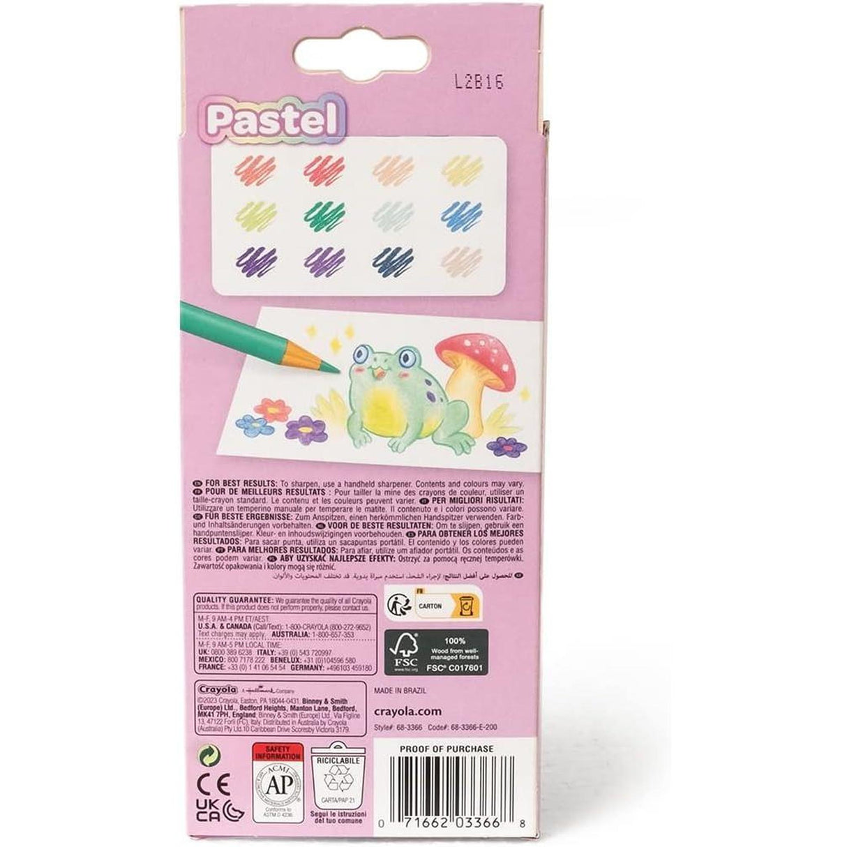 Crayola 12 Pastel Coloured Pencils