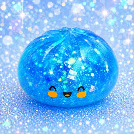 Crazy Fun Mystery Squishy Dumpling - Blue Holographic Edition