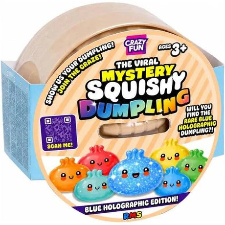 Crazy Fun Mystery Squishy Dumpling - Blue Holographic Edition