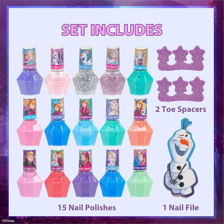 Disney Frozen 15-Pack Nail Polish Set