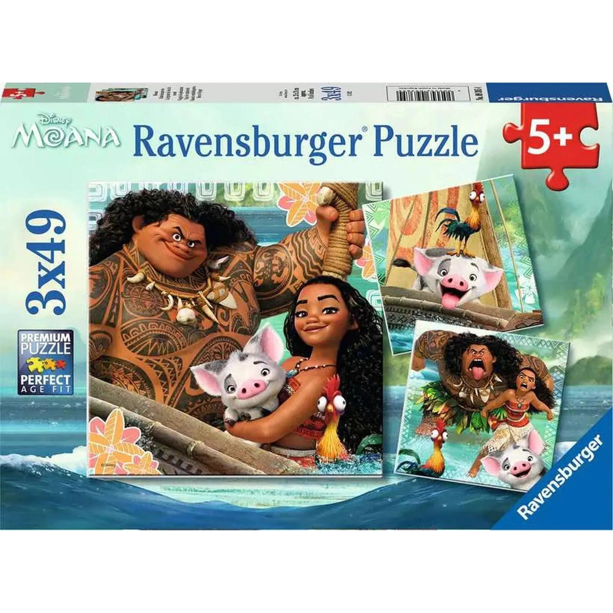 Disney Moana: 3 x 49-piece Puzzles