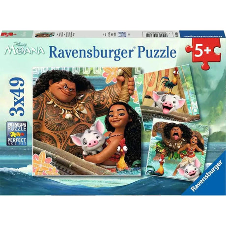 Disney Moana: 3 x 49-piece Puzzles