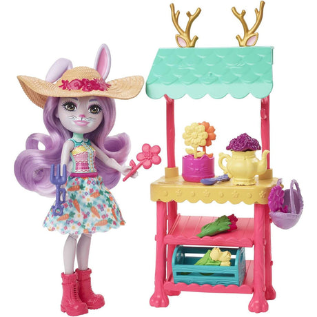 Enchantimals Bunny Farm Market Playset with Doll