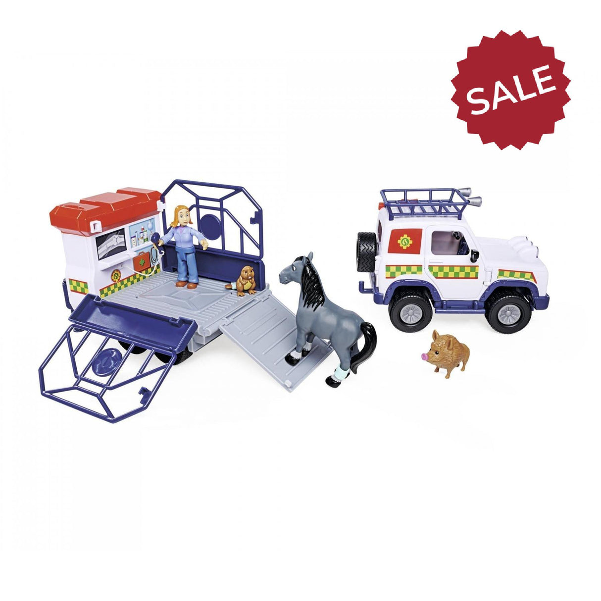 Fireman Sam Vet 4x4 with Lights & Trailer