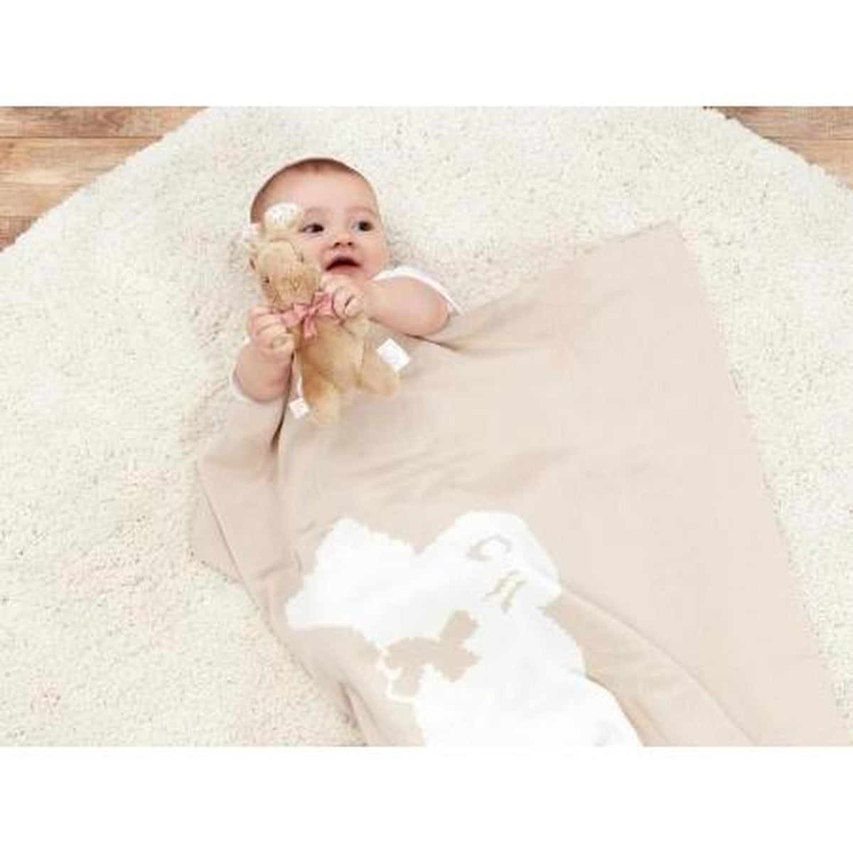 Flopsy Bunny Signature Knitted Blanket with soft toy