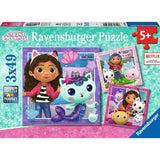 Gabby's Dollhouse 3x49-piece Puzzles