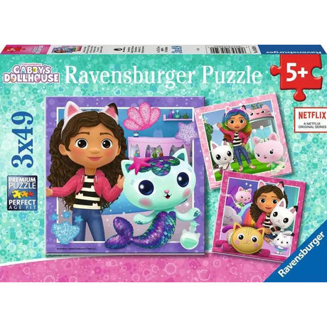 Gabby's Dollhouse 3x49-piece Puzzles
