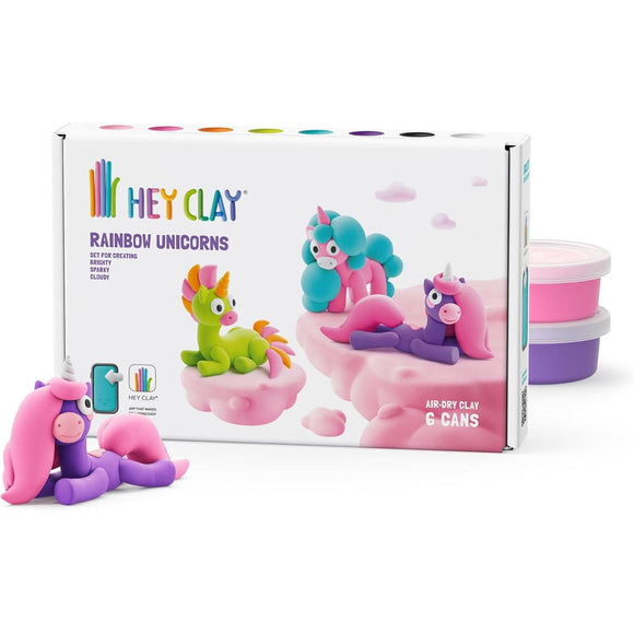 Hey Clay: Rainbow Unicorns 6-Can Set