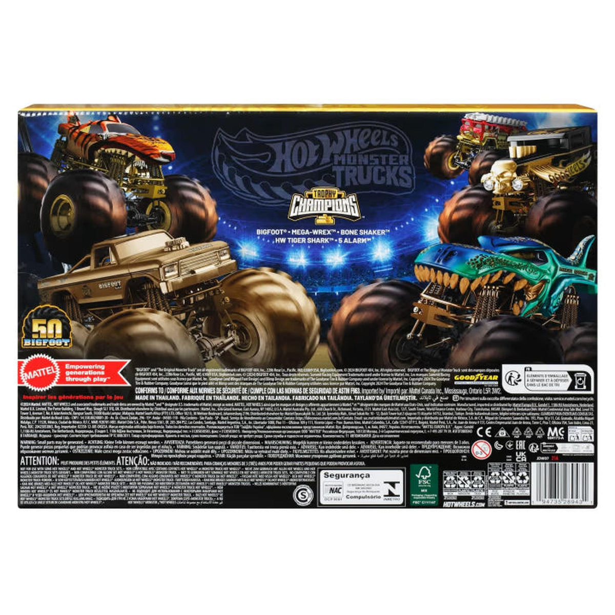 Hot Wheels Monster Trucks Trophy Champions Collection