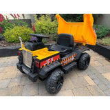 JCX 12V Electric Ride On Hydraulic Dumper Yellow