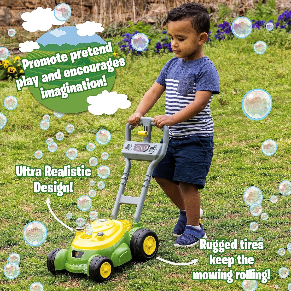 John Deere Bubble Mower with 4oz Bottle of Bubbles