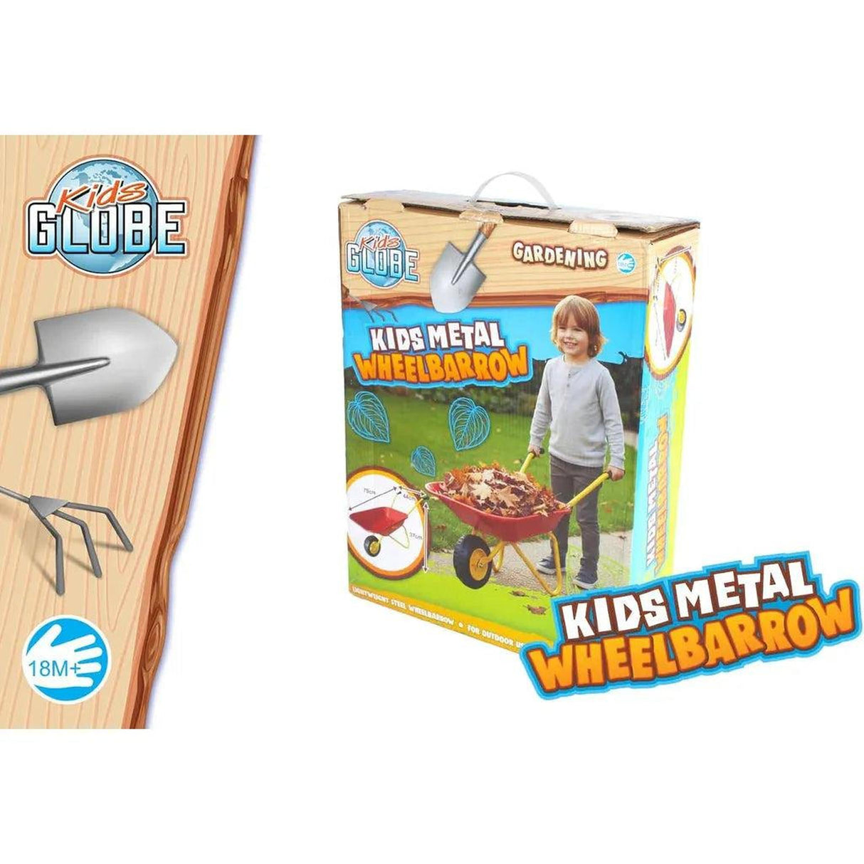 Kids Globe Metal Wheelbarrow