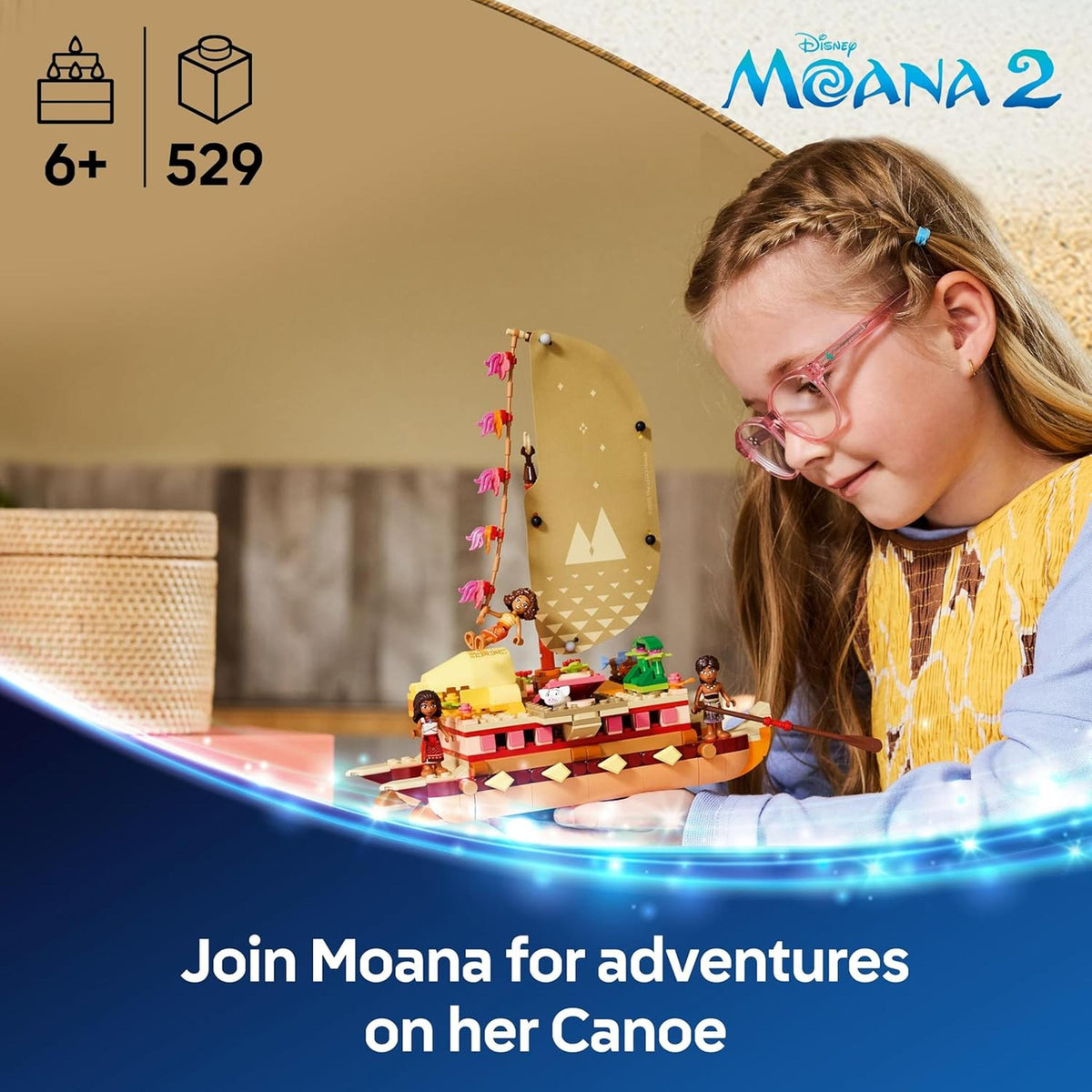 LEGO 43270 Disney Moana 2: Moana's Adventure Canoe
