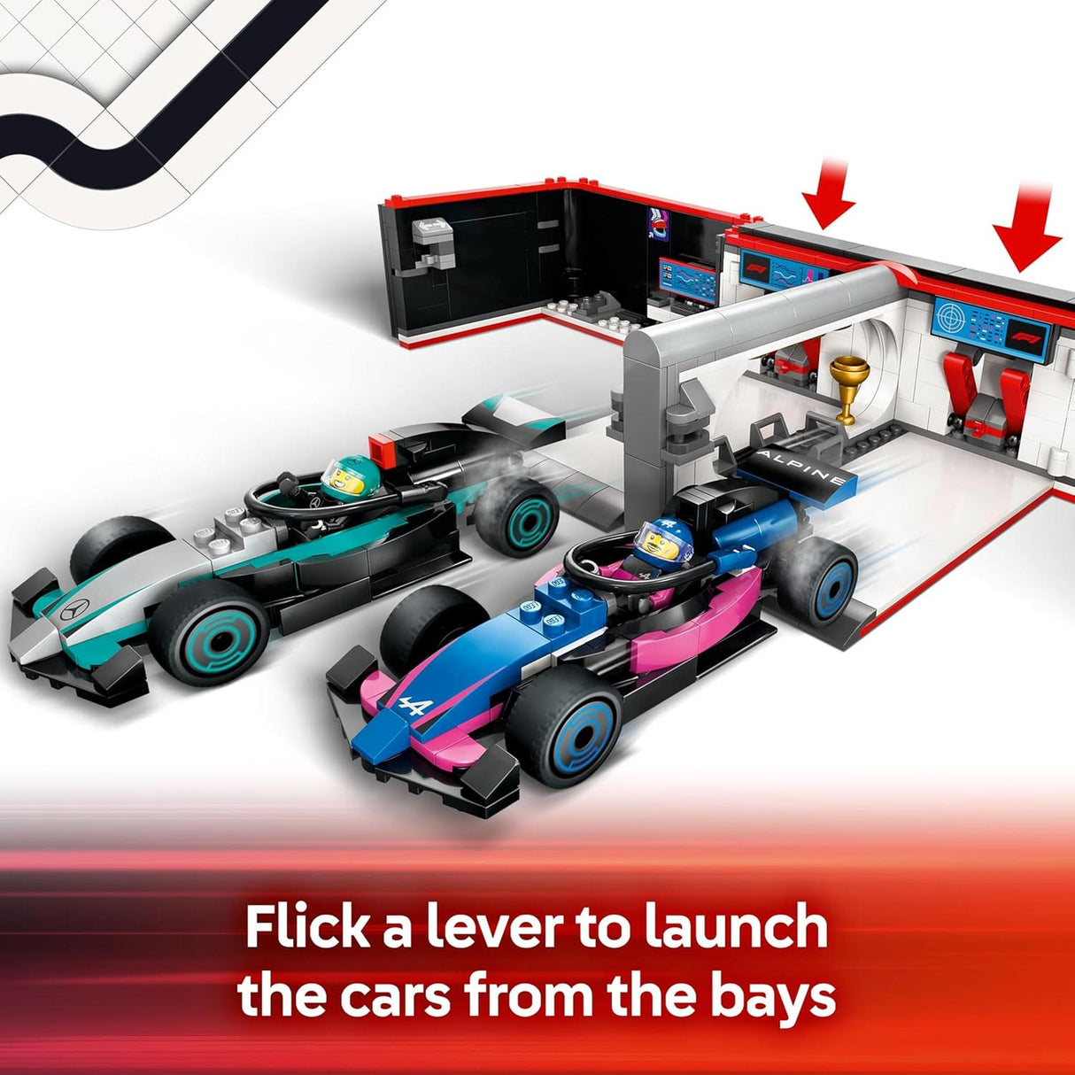 LEGO 60444 City F1 Garage & Mercedes-AMG & Alpine Cars