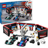 LEGO 60444 City F1 Garage & Mercedes-AMG & Alpine Cars