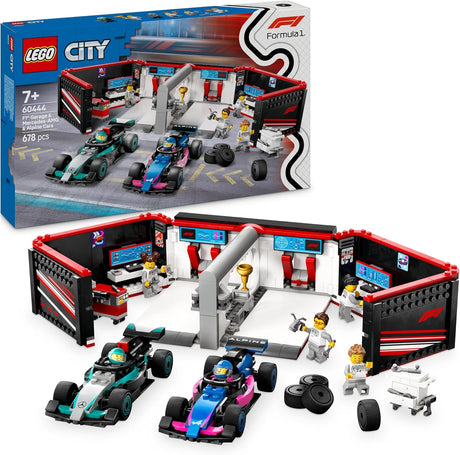 LEGO 60444 City F1 Garage & Mercedes-AMG & Alpine Cars