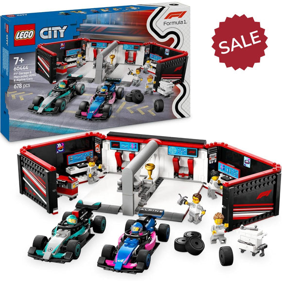 LEGO 60444 City F1 Garage & Mercedes-AMG & Alpine Cars