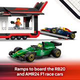 LEGO 60445 City F1 Truck with RB20 & AMR24 F1 Cars